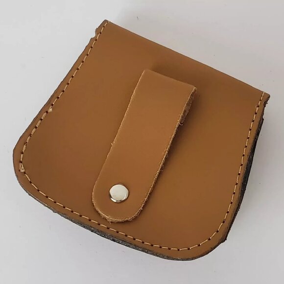 PERUVIAN GENUINE LEATHER PURSE COINS MEN'S WOMEN'S EMBOSSED LOGO DESIGN WALLET - Picture 2 of 3